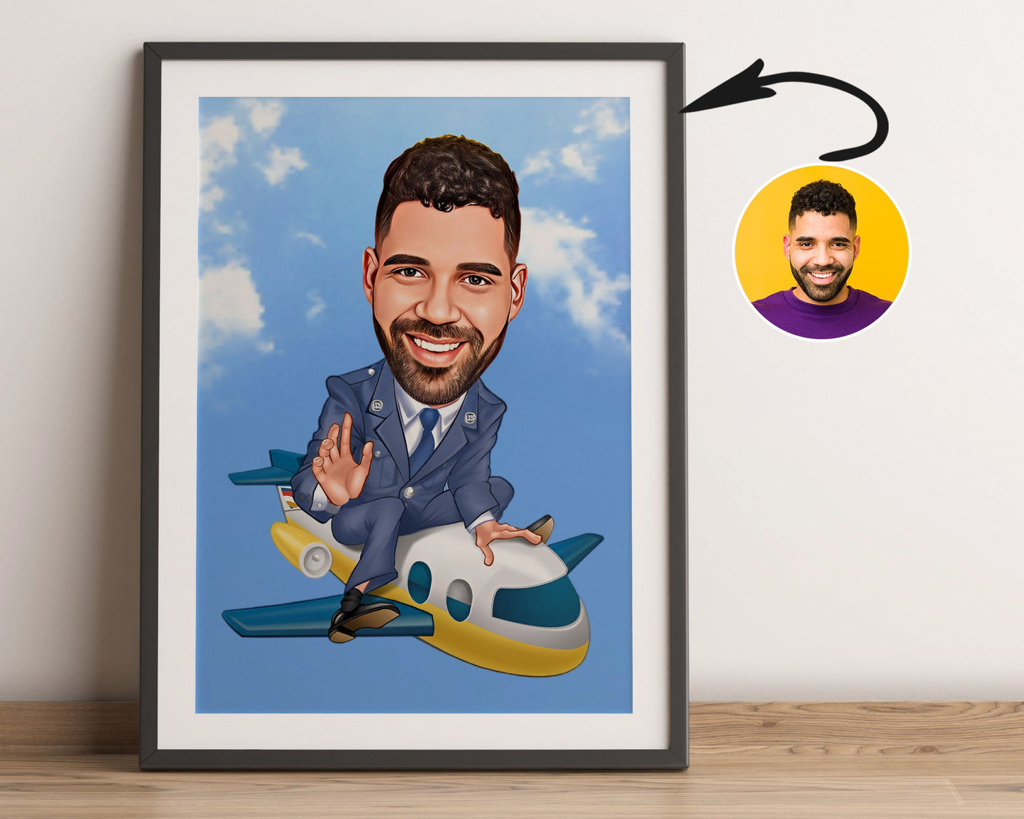 Personalised Pilot Caricature