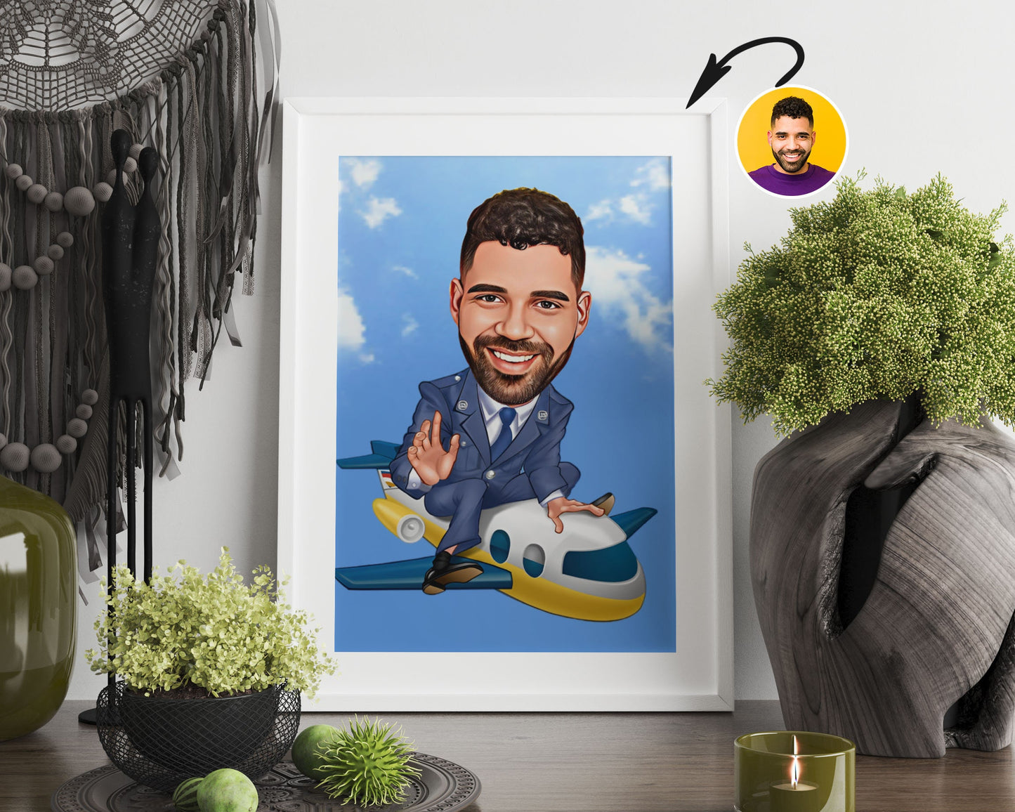 Personalised Pilot Caricature