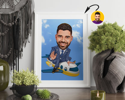 Personalised Pilot Caricature