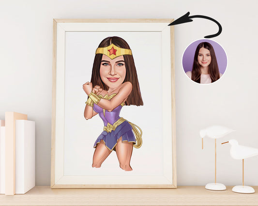 Personalised Super Woman Caricature