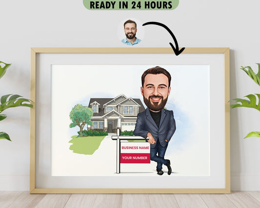 Personalised Realtor Caricature