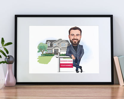 Personalised Realtor Caricature
