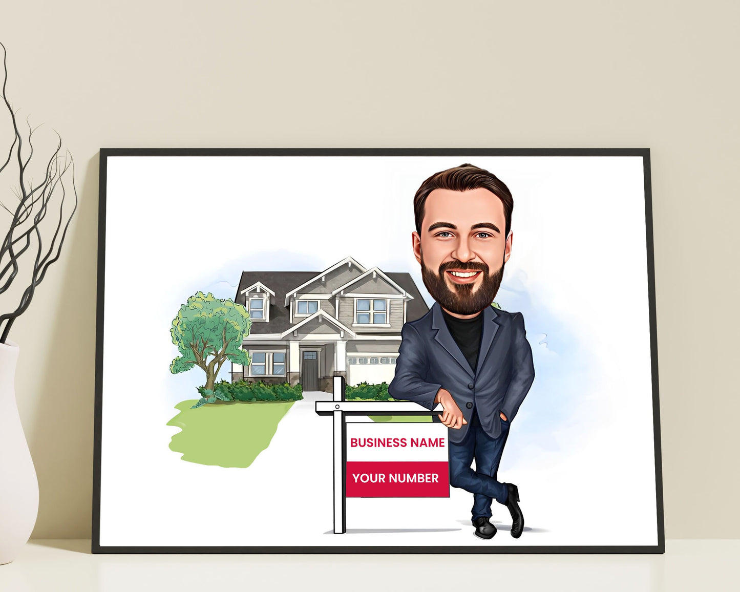 Personalised Realtor Caricature