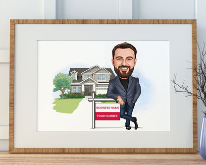 Personalised Realtor Caricature