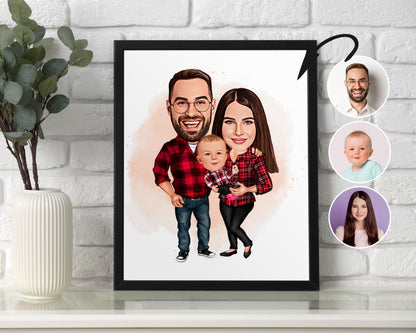 Personalised Family Caricature