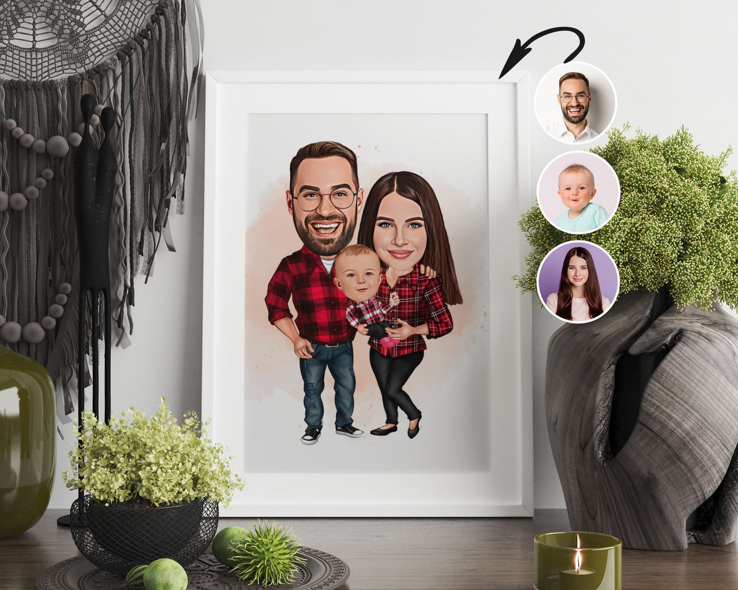 Personalised Family Caricature