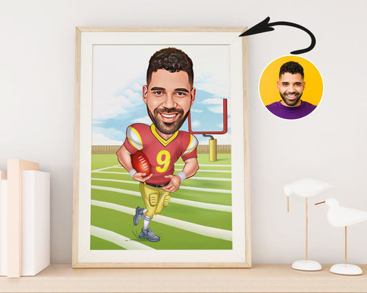 Personalised NFL Caricature