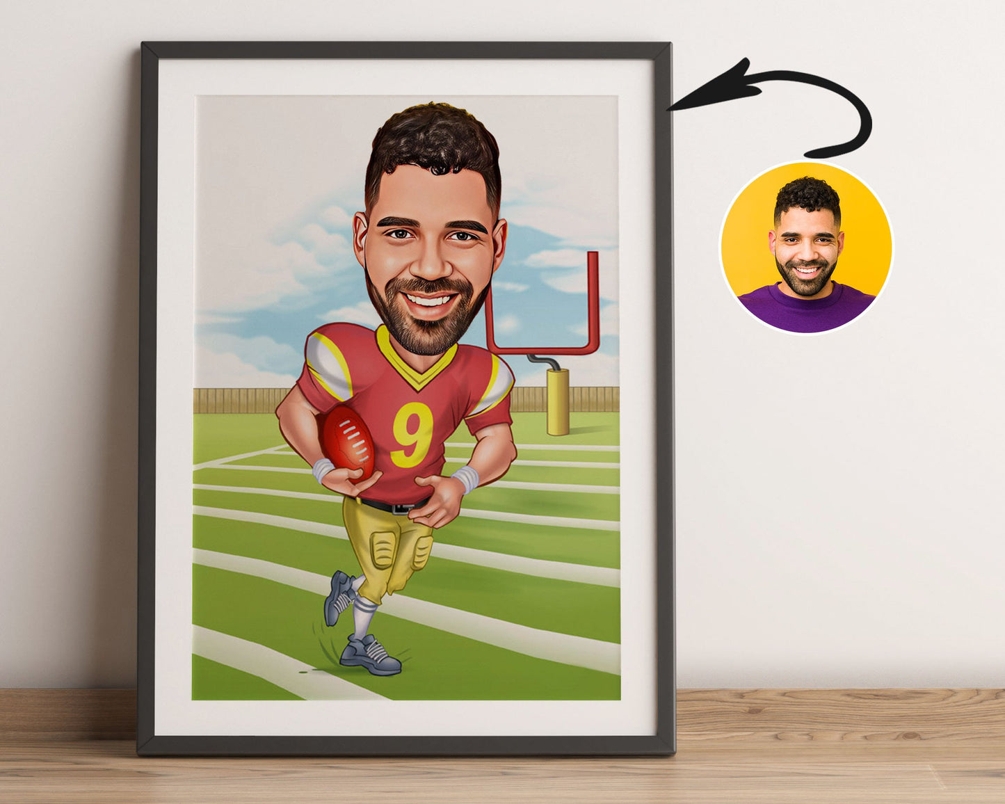 Personalised NFL Caricature