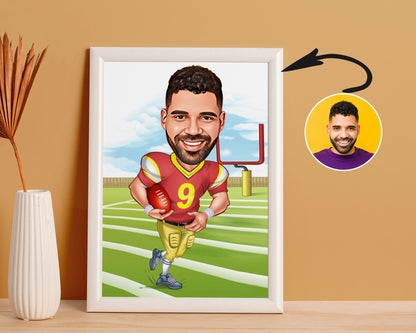 Personalised NFL Caricature