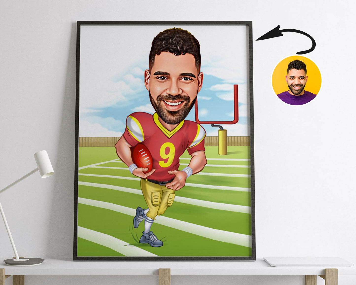 Personalised NFL Caricature