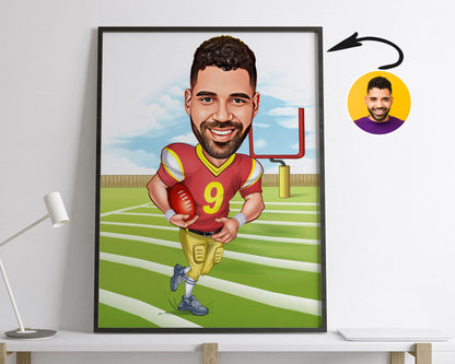 Personalised NFL Caricature