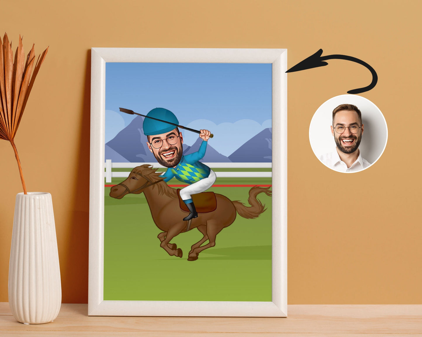 Personalised Jockey Caricature