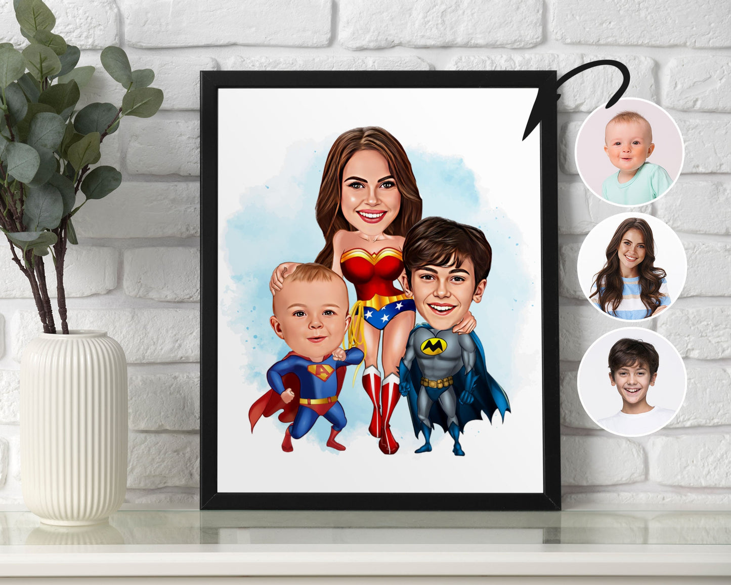 Personalised Family Super Hero Caricature