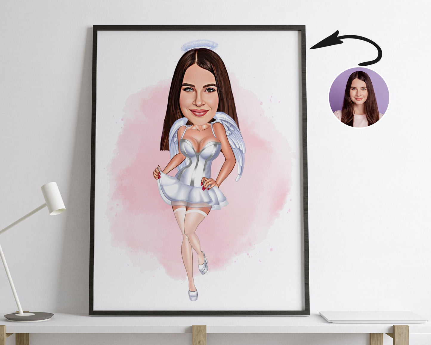 Personalised Angel Caricature