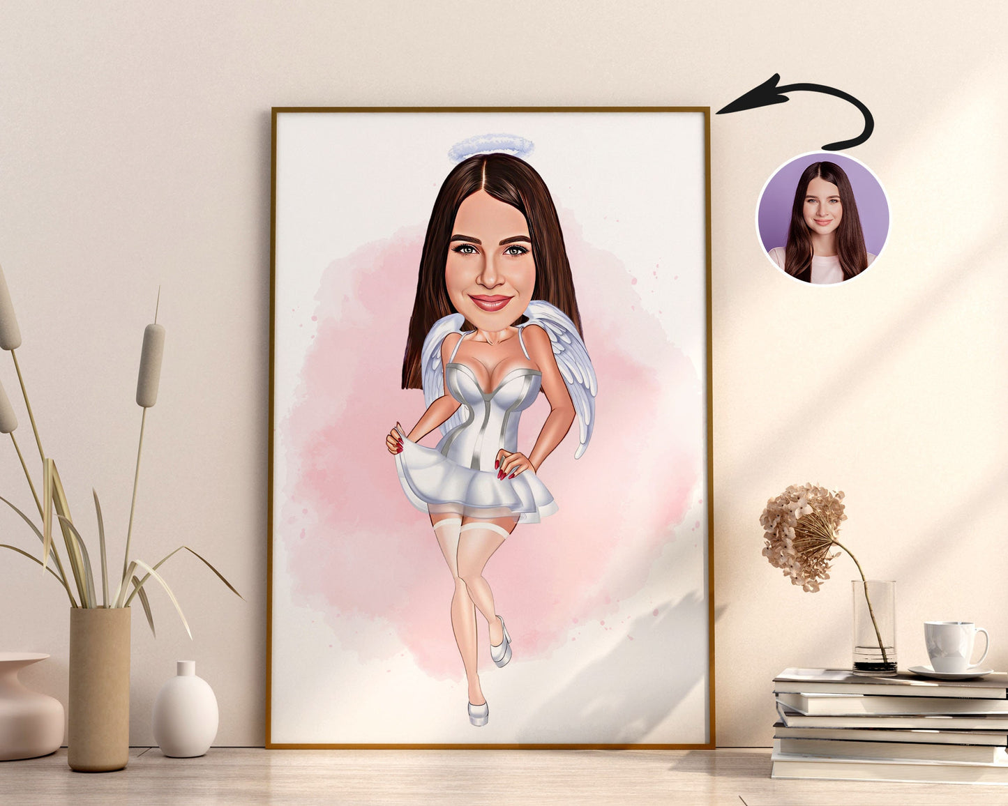Personalised Angel Caricature