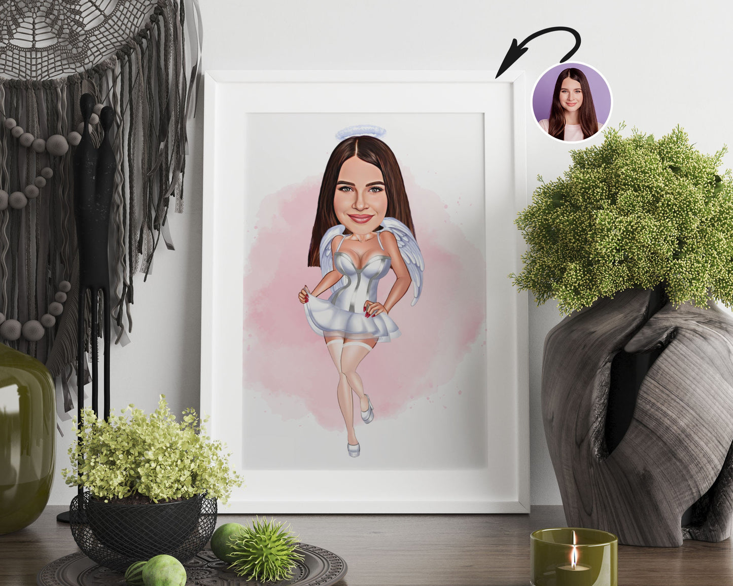 Personalised Angel Caricature