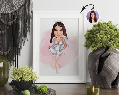 Personalised Angel Caricature