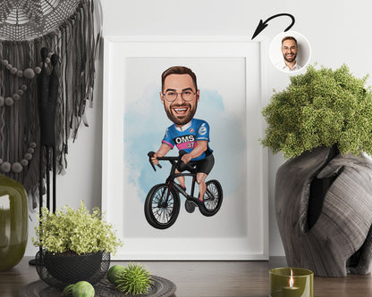 Personalised Cycling Caricature
