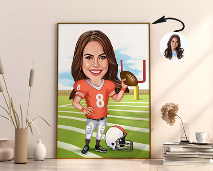 Personalised NFL Caricature