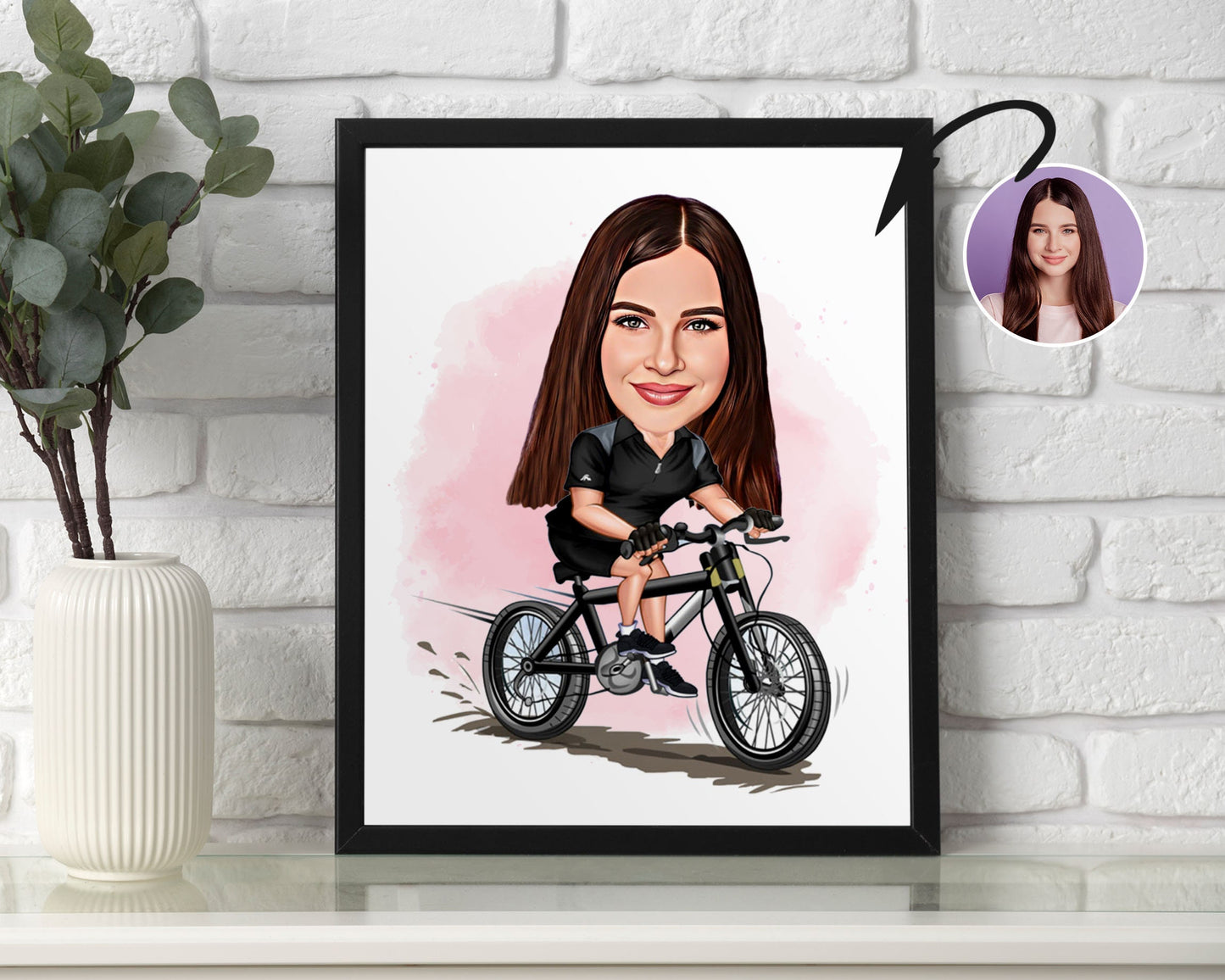 Personalised Cycling Caricature