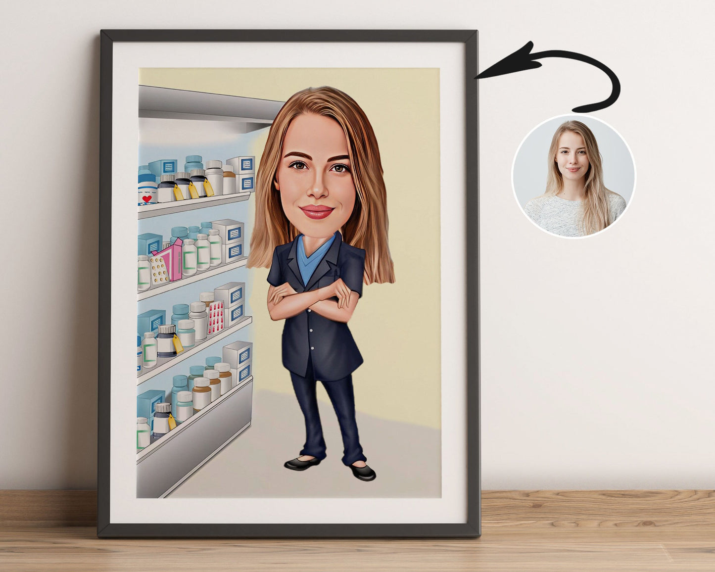Personalised Pharmacist Caricature