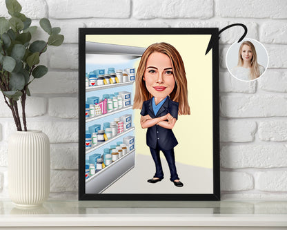 Personalised Pharmacist Caricature