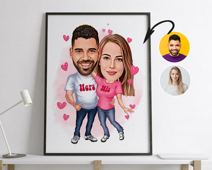 Personalised Couples Caricature