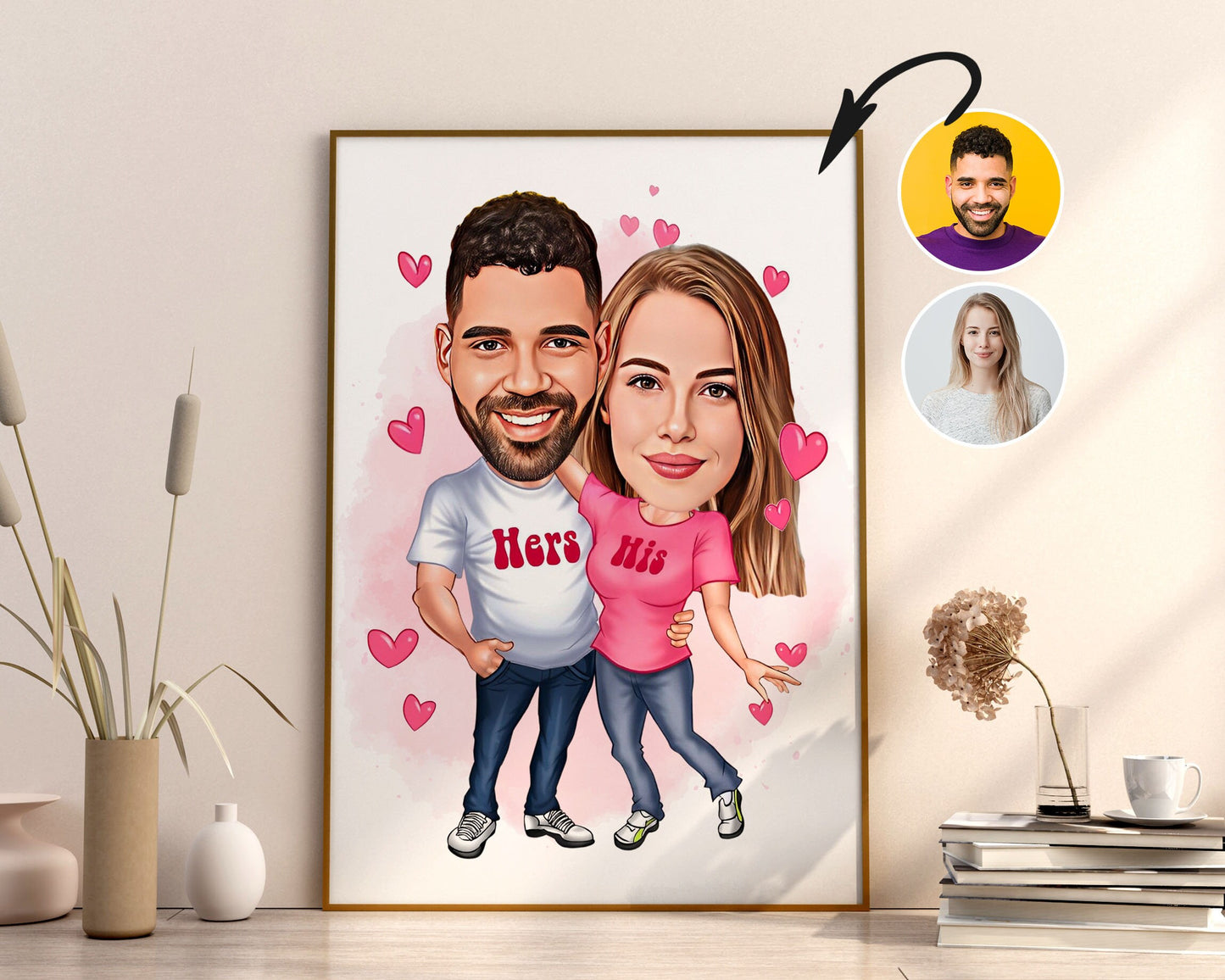 Personalised Couples Caricature
