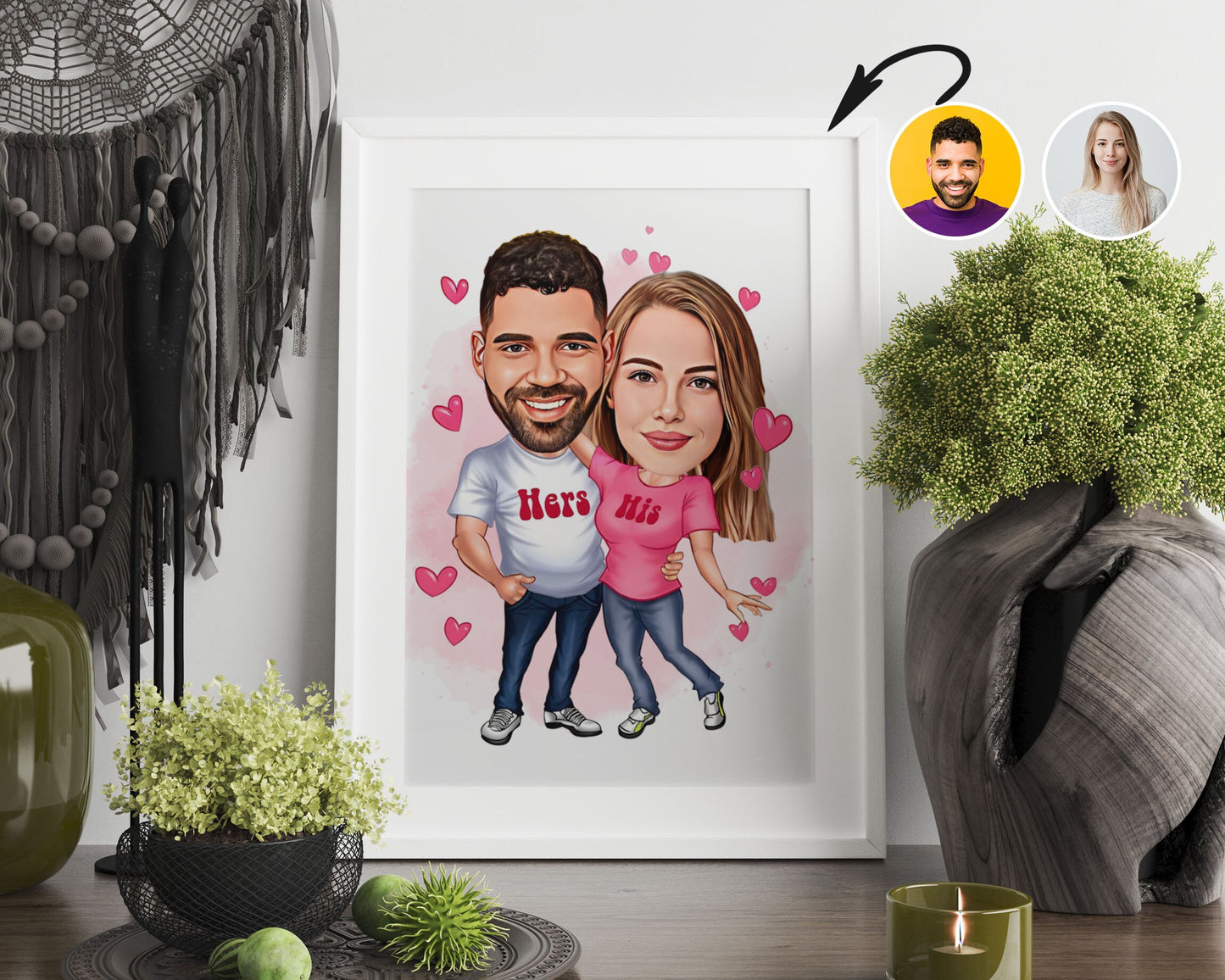 Personalised Couples Caricature