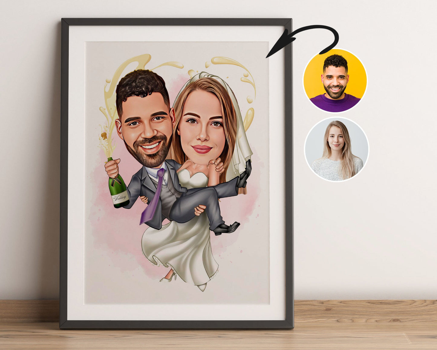 Personalised Wedding Caricature