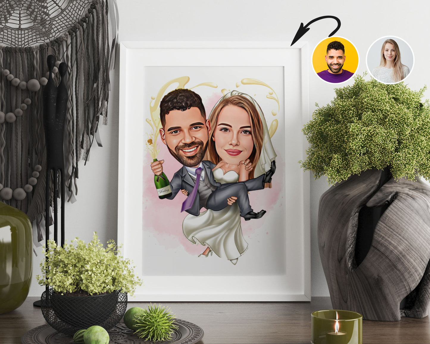 Personalised Wedding Caricature
