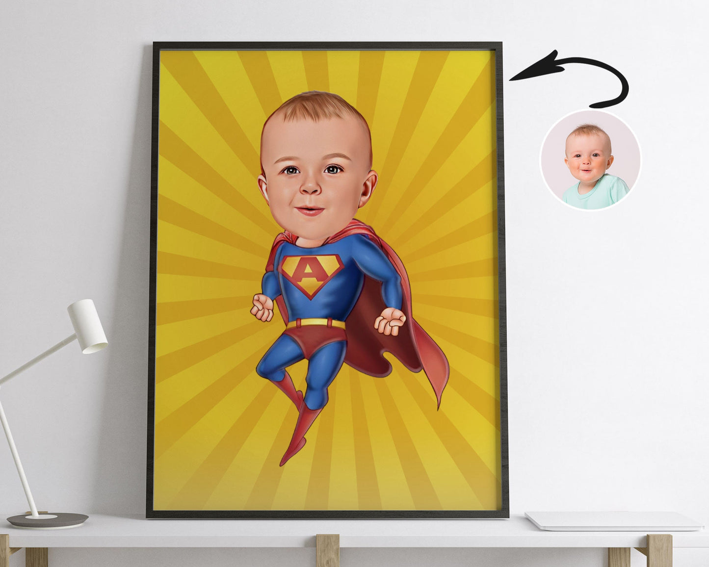 Personalised Super Man Caricature