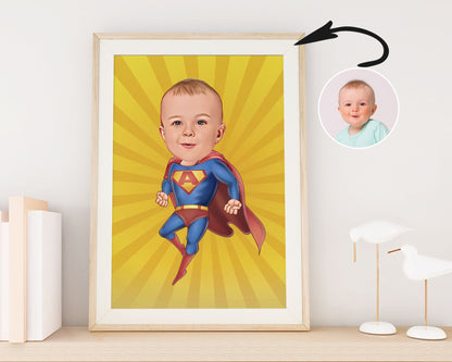 Personalised Super Man Caricature