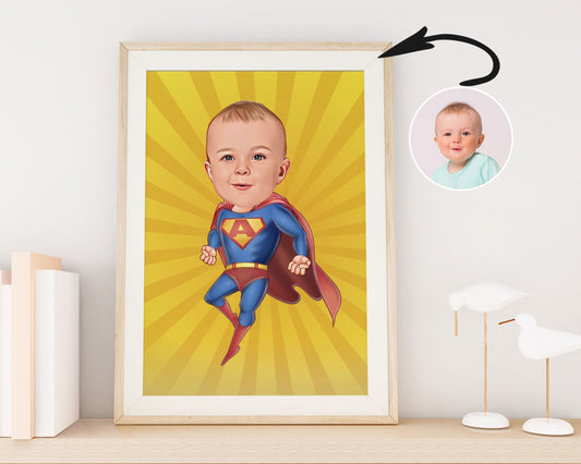 Personalised Super Man Caricature