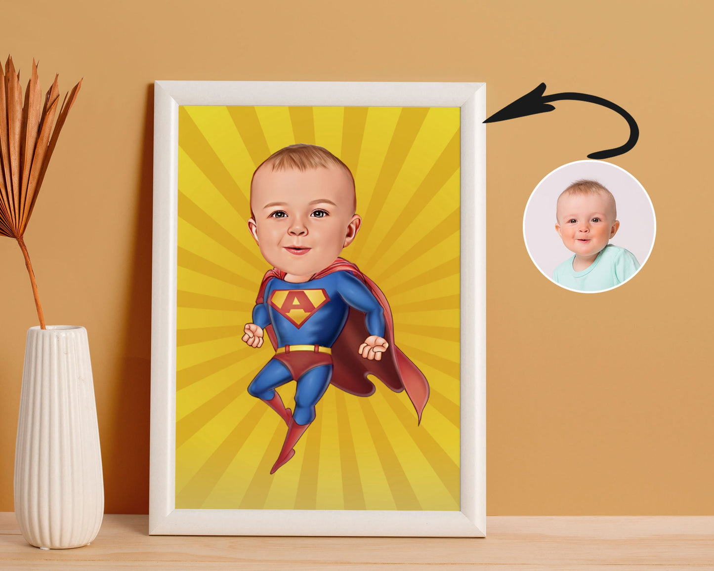 Personalised Super Man Caricature