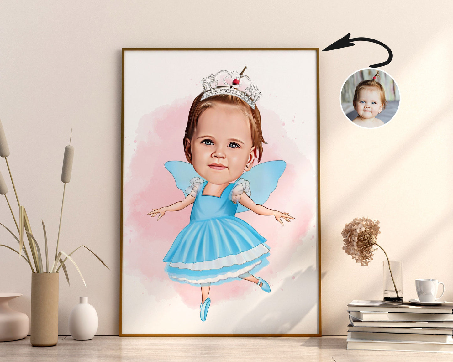 Personalised Baby Caricature