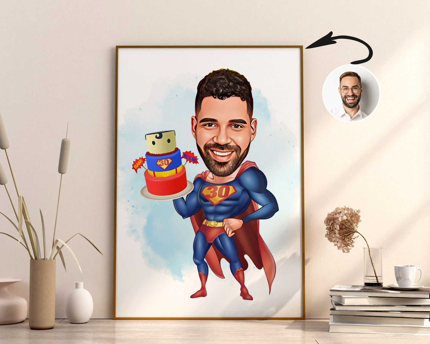 Personalised Super Hero Caricature