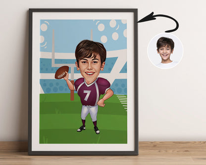 Personalised Football Caricature