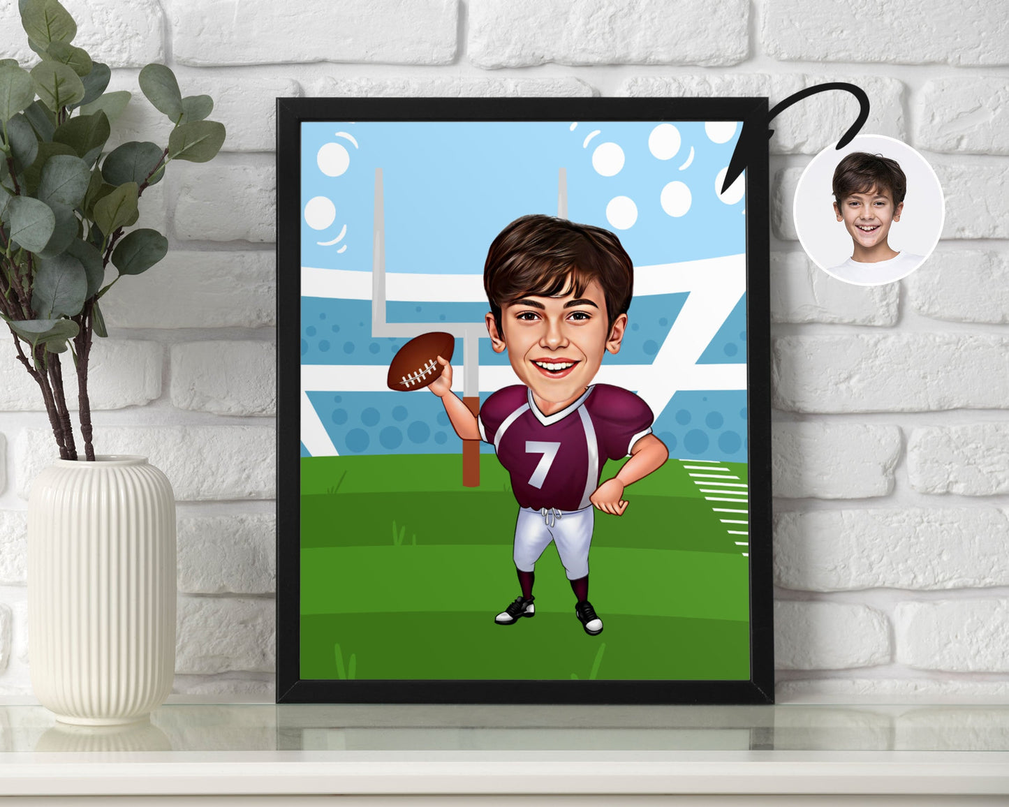 Personalised Football Caricature