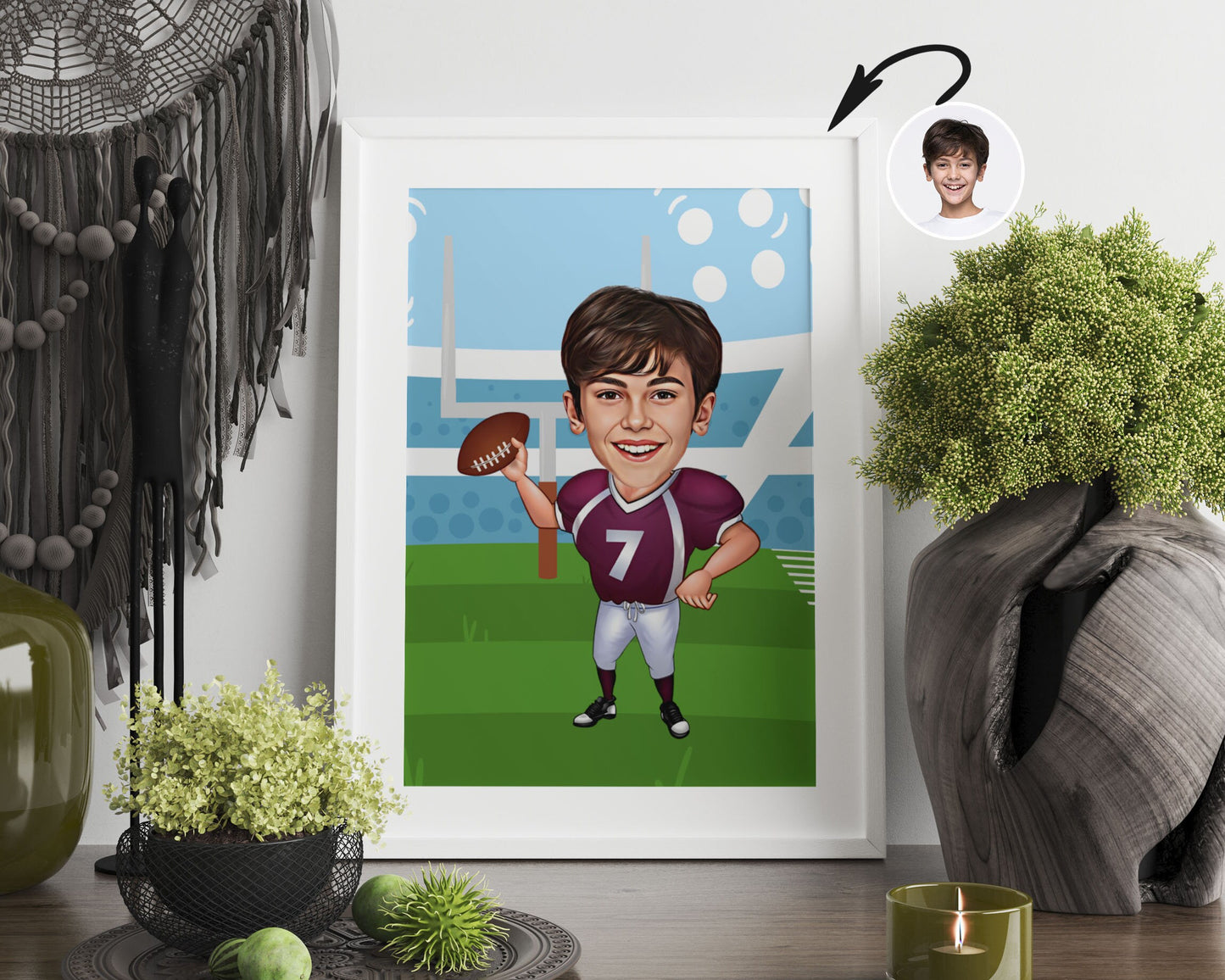 Personalised Football Caricature