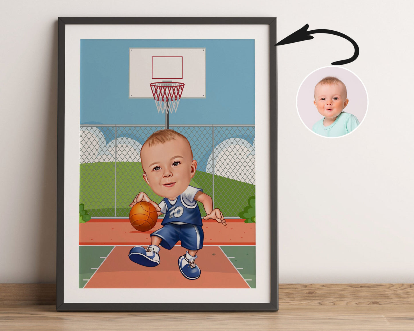 Personalised Basketball Caricature