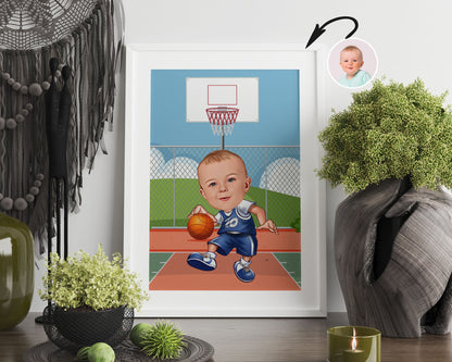 Personalised Basketball Caricature