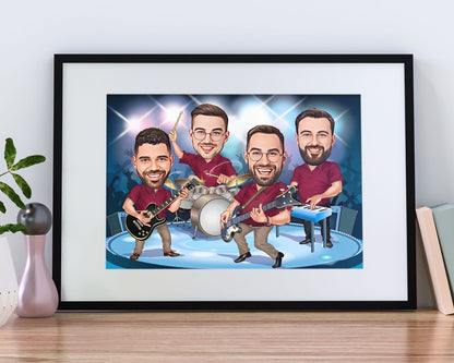 Personalised Band Caricature