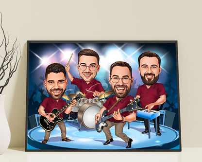 Personalised Band Caricature