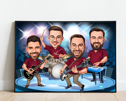 Personalised Band Caricature
