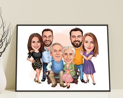 Personalised Family Caricature