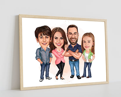 Personalised Family Caricature