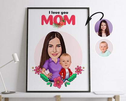 Personalised Mother's Day Caricature