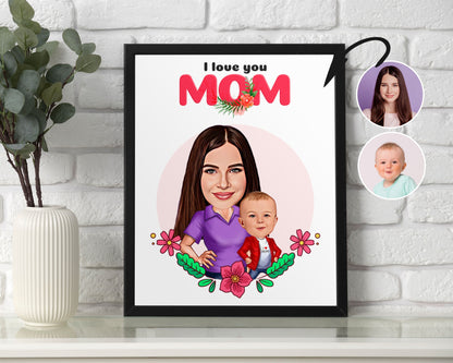 Personalised Mother's Day Caricature
