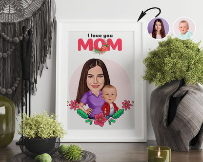 Personalised Mother's Day Caricature